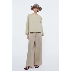 Zara Relaxed Fit 100% Linen Top